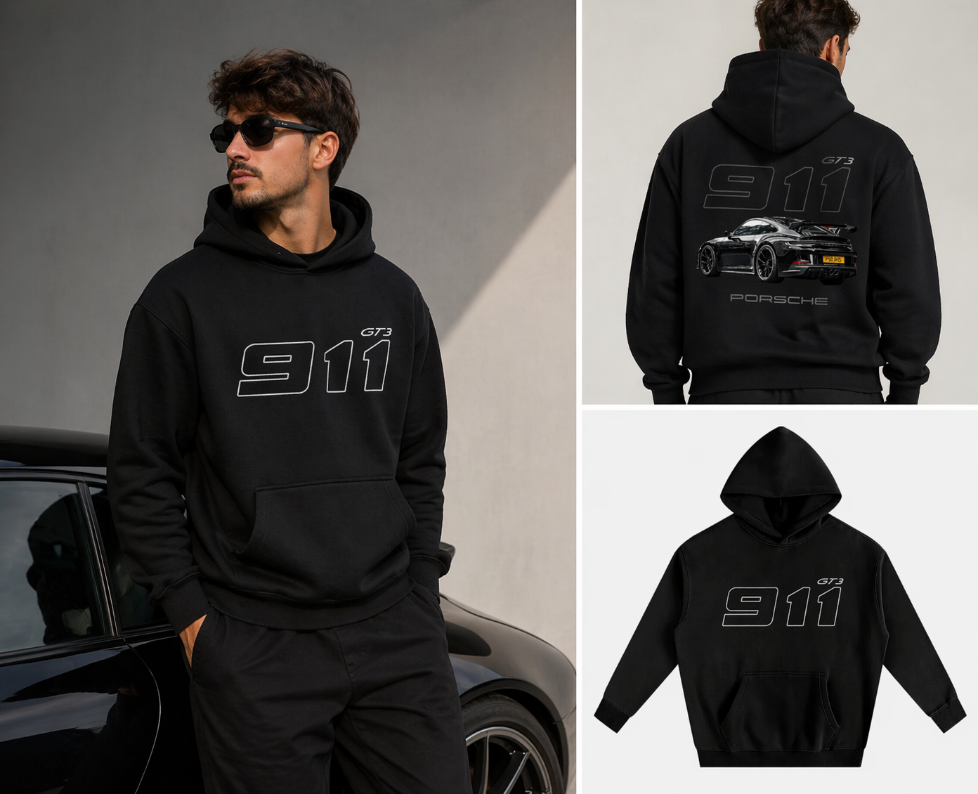 911 GT3 Racing Oversize Fleeced Hoodie