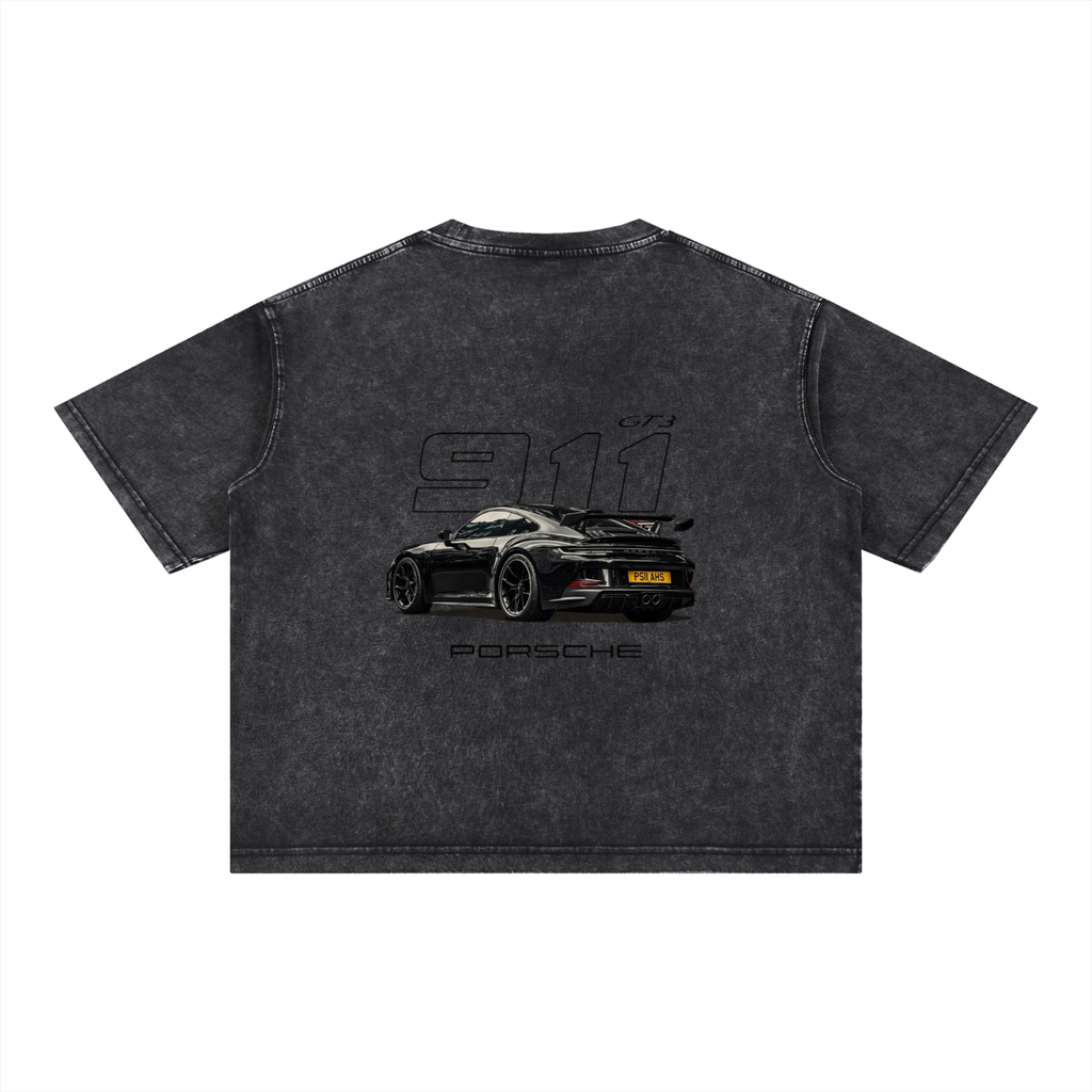 911 GT3 Racing Mineral Wash Boxy Cotton T-Shirt